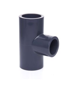 1 x 1/2 in. Schedule 80 PVC Reducing Tee 3-Way Sch-80 High Pressure Pipe T-Fitting (Socket) NSF ASTM D2467