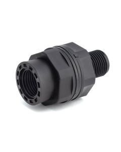 20-Pack 3/4 in. ABS Bulkhead Tank Connectors w/Double Gaskets, Male/Female Fitting Reef-Safe