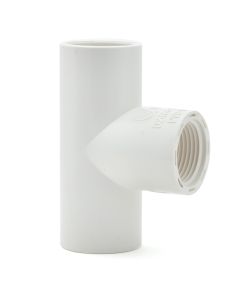 3/4 in. Schedule 40 PVC Female Threaded Tee 3-Way NSF Pipe Fitting SCH40 ASTM D2466 S x S x FPT