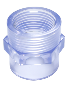 3/4 in. Clear PVC SCH-80 Female Adapter Transparent Fitting ANSI, ASTM D2467 Special for Aquarium/Reef Tank Setup