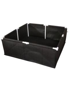 247Garden 4X4 PVC Frame Fabric Grow Bed/Raised Square Garden Bag (120-Gallon Black, Complete Kit)