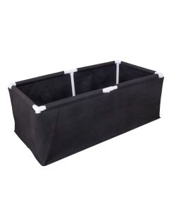 247Garden 2X4 PVC Frame Fabric Grow Bed/Raised Vegetable Flower Garden Bag (60-Gallon Black, Complete Kit)