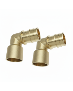 2-PK 1 in. PEX-A Expansion x Female Copper Sweat Elbow ASTM F1960 NSF Lead Free Brass PEX Cold Expansion Fittings