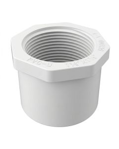 1-1/2 x 1-1/4 in. Schedule 40 PVC Female Reducing Ring/Reducer Bushing Pipe Fitting NSF SCH40 ASTM D2466 1.5" Spigot x 1.25" FNPT