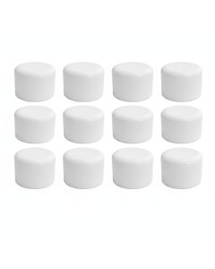 12-Pack 1" SCH-40 PVC End Caps Plumbing Grade Fittings NSF-PW UPC ASTM ANSI D2466