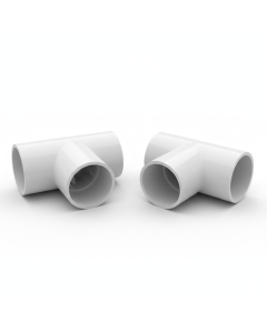 2-Pk 2" Sch-40 PVC Tee 3-Way Pipe Fittings NSF ASTM D2466 Slip/Socket SxSxS