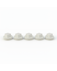 5-PK 1-1/2 in. PVC Schedule-40 DWV MNPT Cleanout Plugs for Drain, Waste and Vent Pipe Fitting ASTM D2655 NSF