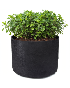 247Garden 2-Gallon Basic Black Fabric Pot 200GSM No Handles 7.5H x 8.5D