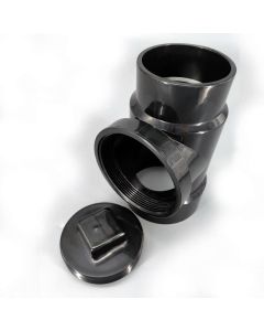 4" x 3" x 4" ABS Cleanout Tee w/ Plug DWV Pipe Fitting NSF ASTM D2661