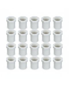 1 x 3/4 in. PVC SCH-40 Reducer Bushing 20-Pack Pressure Pipe Fittings ASTM D2466 NSF 1" Spigot x 3/4" Slip/Socket