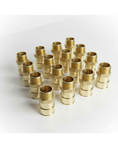 16-Pack 1 in. PEX-A x 3/4 in. Male Pipe Threaded MTP/NTP Adapters NSF Lead Free DZR Brass ASTM F1960 PEX Cold Expansion Fittings