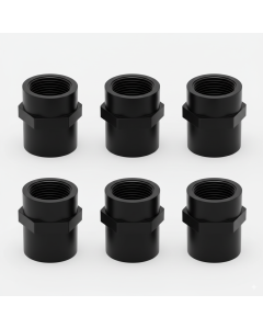 6-PK 3/4 in. SCH-80 PVC Female HEX Adapters Slip x FNPT NSF ASTM D2467 High Pressure Pipe Fittings