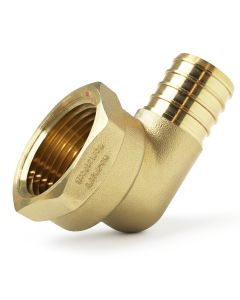 1 in. PEX-B x 1 in. Female 90-Degree Elbow (Lead Free DZR Brass F1807 PEX Crimp Fitting)