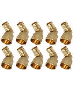 10-PacK 1 in. PEX-B x 1 in. Female Sweat Copper 90-Degree Elbow Lead Free DZR Brass NSF F1807 PEX Crimp Fittings