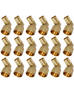 16-PacK 1 in. PEX-B x 1 in. Female Sweat Copper 90-Degree Elbow Lead Free DZR Brass NSF F1807 PEX Crimp Fittings