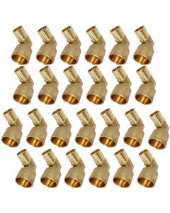 25-PacK 1 in. PEX-B x 1 in. Female Sweat Copper 90-Degree Elbow Lead Free DZR Brass NSF F1807 PEX Crimp Fittings