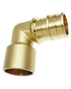 1 in. PEX-A x 1 in. Female Copper Sweat Elbow (NSF Lead Free Brass F1960 PEX Cold Expansion Fitting)