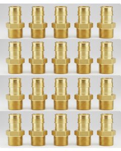 20-Pack 3/4 in. PEX-A Male Adapter Expansion Fittings NSF Lead Free Brass F1960