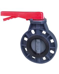 3 in. Heavy-Duty PVC Butterfly Valve Handle-Type for SCH40/80 Pressure Pipe System ASTM 90MM (3")