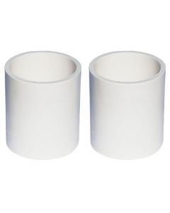 2-Pack 2 in. Schedule 40 PVC Coupling/Coupler Pipe Fitting NSF SCH40 ASTM D2466 2"