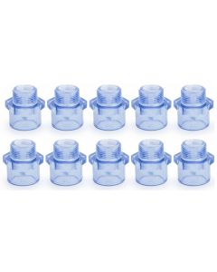 10-PK 1/2 in. Clear PVC SCH-80 Male Adapter Fittings Transparent Color ANSI, ASTM D2467 Special for Aquarium/Reef Tank Setup