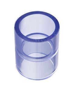 1 in. Clear PVC SCH-40 Coupling Transparent Color Slip/Socket Fitting ANSI, ASTM D2466 Special for Aquarium/Reef Tank Setup