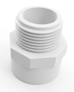 3/4 in. SCH-40 PVC Male Adapter Socket x MNPT w/ IMPROVED 8-Sided Grip ANSI/ASTM D2466 for Pressure Plumbing System