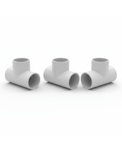3-Pk 2" Sch-40 PVC Tee 3-Way Pipe Fittings NSF ASTM D2466 Slip/Socket SxSxS