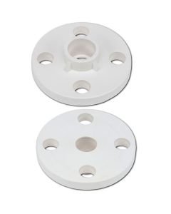 1 in. White PVC SCH-40/80 TS Flange ASTM D2466/D2467 Socket-Type High Pressure Pipe Fittings (Set of 2)