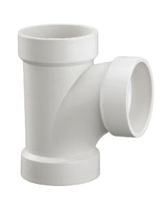 4"x 2" DWV REDUCING SANITARY TEE PVC FITTING ASTM D2665 NSF