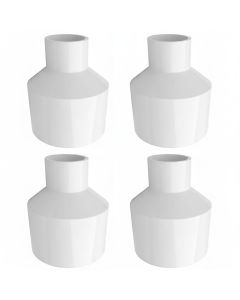 4-Pk 1-1/2 x 1/2 in. Schedule 40 PVC Reducing Coupling NSF SCH40 Pipe Fittings