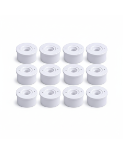 12-PK 1-1/4 in. PVC Caster Insert Fittings - ASTM SCH40 Furniture-Grade w/ 1.25" Spigot Connection