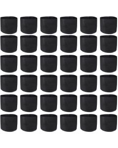 36-Pack 247Garden 2-Gallon Basic Black Fabric Pots/Grow Bags 200GSM No Handles 7.5H x 8.5D