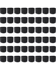 48-Pack 247Garden 1-Gallon Basic Black Fabric Pots/Grow Bags 200GSM No Handles 6H x 7D