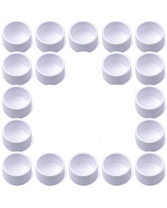 18-Pk 3/4 in. PVC End Caps ASTM SCH40 Furniture-Grade Fittings
