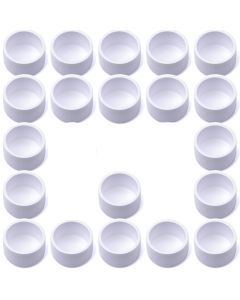 20-Pk 3/4 in. PVC End Caps ASTM SCH40 Furniture-Grade Fittings