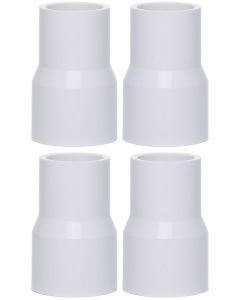 4-Pk 1 x 1/2 in. SCH-40 PVC Reducing Couplings NSF ASTM D2466 Pipe Fittings Slip/Socket