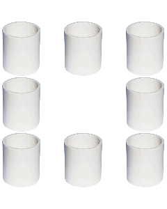 8-Pack 2 in. Schedule 40 PVC Coupling/Coupler Pipe Fitting NSF SCH40 ASTM D2466 2"