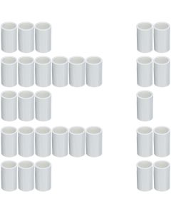 30-Pack 3/4 in. SCH-40 PVC Couplings Plumbing-Grade Pipe Fittings Slip/Socket NSF ANSI ASTM D2466