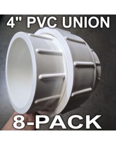 8-PC/Box 4 in. PVC Union w/ EPDM O-Ring Seal Schedule-40 Pipe/Repair Fittings Slip/Socket F1970 4" Pipe-Fittings SxS