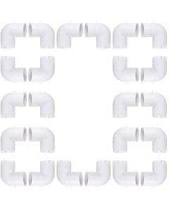 2 in. Schedule 40 PVC 90-Degree Elbow Pipe Fitting NSF SCH40 ASTM D2466 2" Socket 24-Pack/Box
