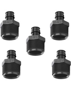 5-Pack 1/2" PEX-A x MPT Male Adapters PPSU Plastic Cold Expansion PEX Fittings ASTM F1960 NSF