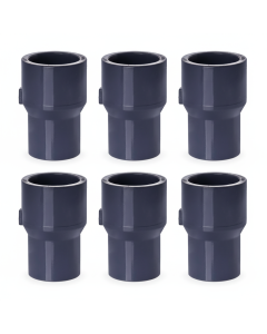 6-Pk 1 x 3/4 in. Schedule 80 PVC Reducing Couplings Pipe Increase/Reducer Fittings (Socket) NSF ASTM D2467