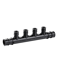 PEX-A Manifold 3/4" PEX-A inlet, 1/2" Outlet, 4-Port Open Ended, ASTM F1960 PPSU Expansion Fitting