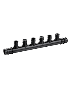 PEX-A Manifold 3/4" inlet, 1/2" outlet, 6-port open, ASTM F1960 PPSU Expansion Fitting