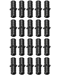 20-Pack 1/2 in. PEX-B Barb Couplings Plastic PPSU PEX Crimp Fittings for Hot/Cold Water PEX Pipe System NSF F2159