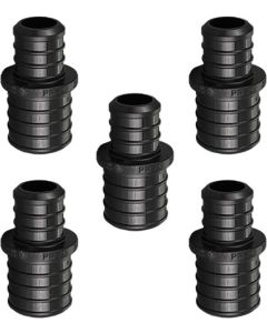 5-Pack 1 in. x 3/4 in. PEX Crimp Reducing Couplings Plastic PPSU PEX-B Fittings ASTM F2159 NSF
