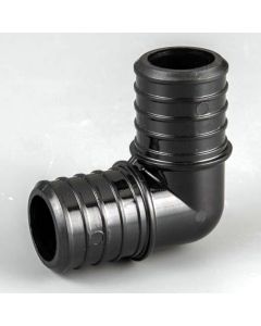 1 in. Plastic PEX-B Barb 90-Degree Elbow Crimp Fitting