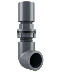 1-1/2 in. SCH-80 PVC 90-Degreen Socket to Straight Socket Tank Connector Fitting Kit ASTM D2467