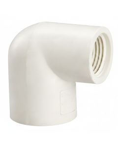 3/4 x 1/2 in. PVC SCH-40 Female Threaded Reducing Elbow 3/4" Socket x 1/2" FNPT ASTM D2466 NSF